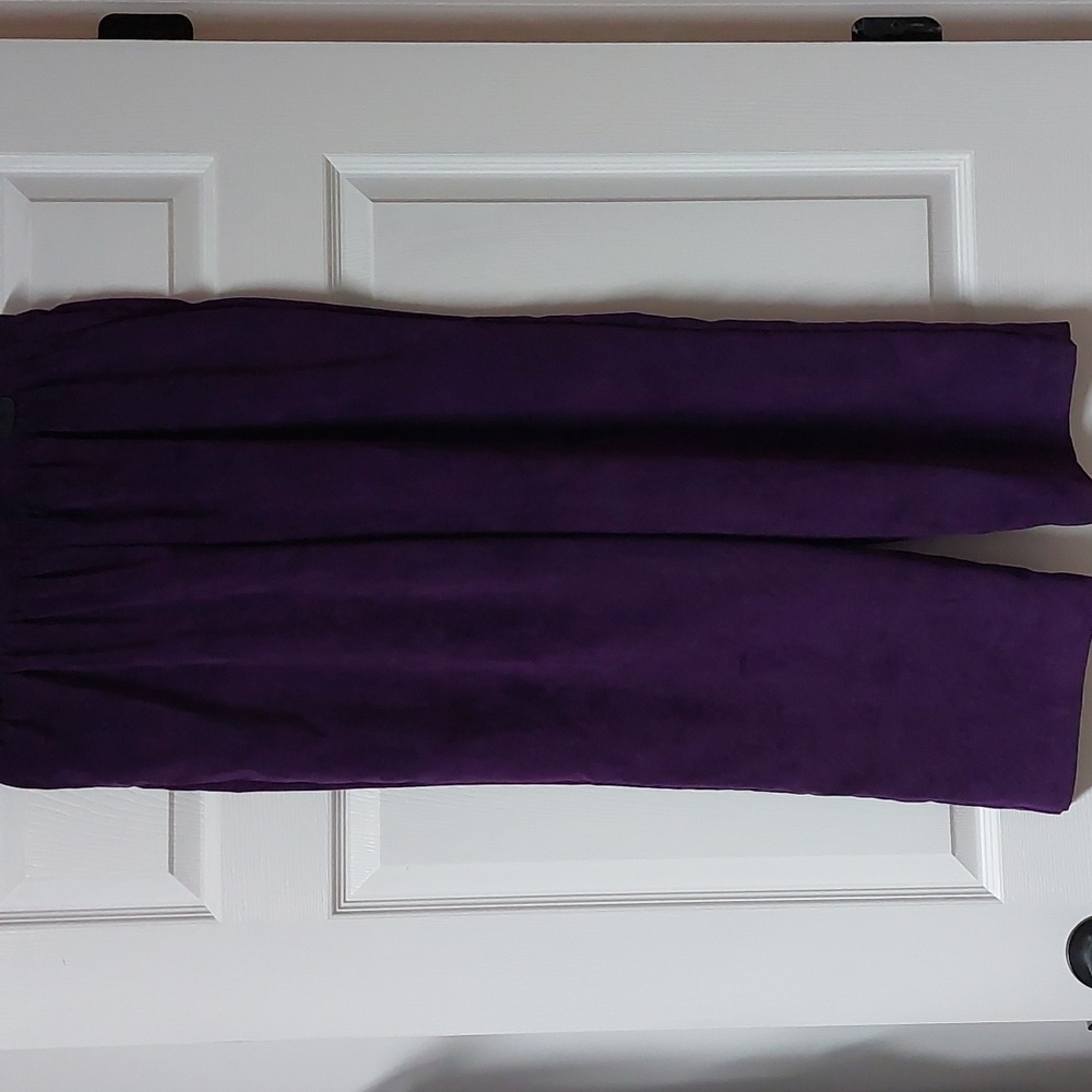 Alfred Dunner Deep Purple Corduroy Pants With Pockets